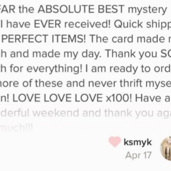 BEST MYSTERY BOX EVER!! THIS 1 IS FULL OF SZ SMALL. 12-20 ITEMS, OVER $300 VALUE - Picture 7 of 7